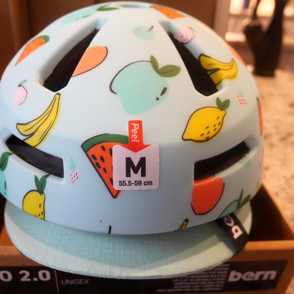 NEW Bern Nino 2.0 Kids Medium Matte Fun Fruit Bike Helmet Colorful Fun Design - Picture 2 of 12